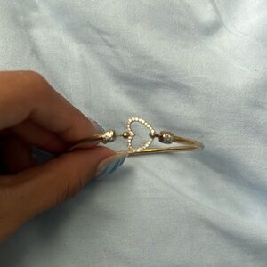 SOLD!! 10K Gold heart bangle